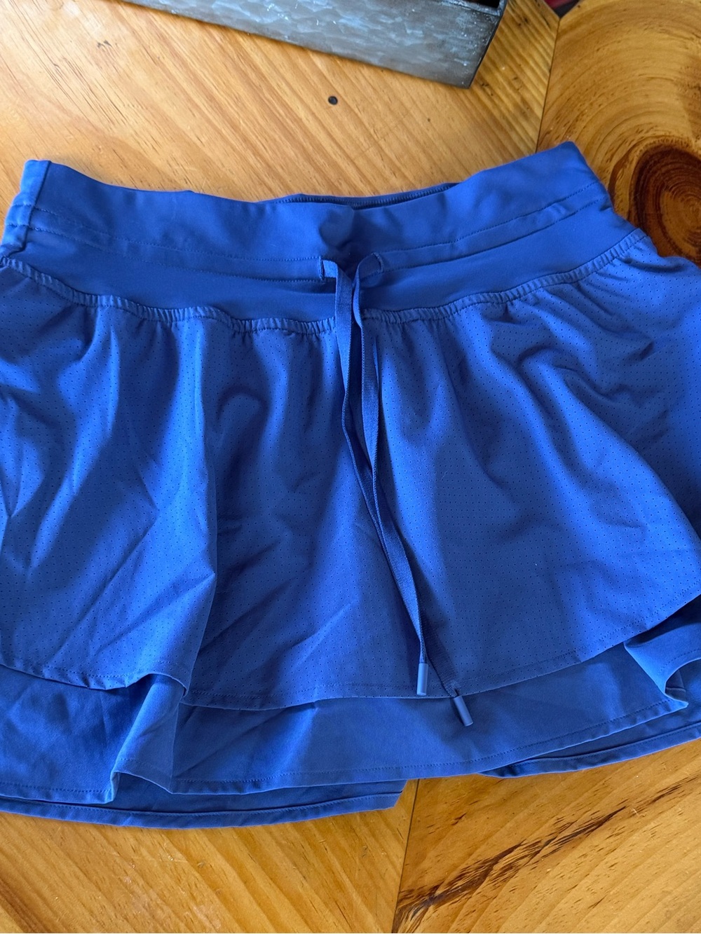 DSG Women’s Indigo Blue Layered Skater Skort with Drawstring NWT M